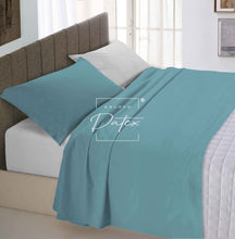 Load image into Gallery viewer, Bi-Color Teal/Light Gray Sheet Set
