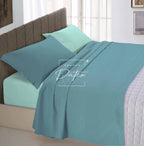 Completo Lenzuola BiColor  Ottanio/Acqua