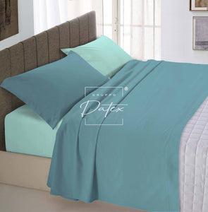 Bi-Color Teal/Water Sheet Set