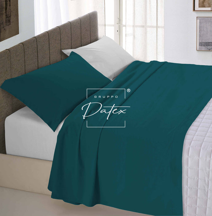 Bi-Color Petrol Green/Grey Sheet Set