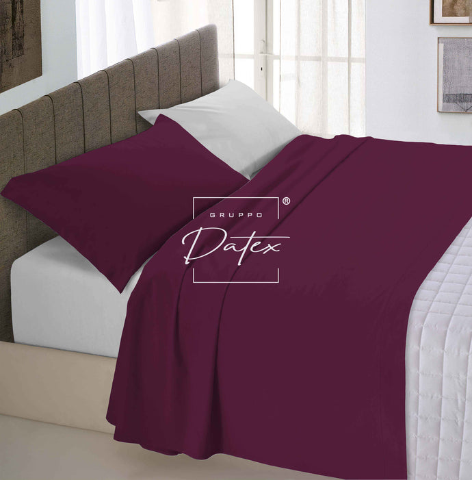 Bicolor Plum/Light Gray Sheet Set