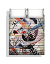 Carica l&#39;immagine nel visualizzatore di Gallery, Trapuntino Matrimoniale &quot;Composizione su Bianco&quot;  Kandinsky
