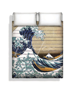 Trapuntino Matrimoniale  "La grande onda di kanagawa" Katsushika Hokusai 51