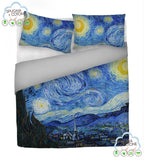 Copripiumino Matrimoniale " NOTTE STELLATA " di VAN GOGH - Spugna e Cotone