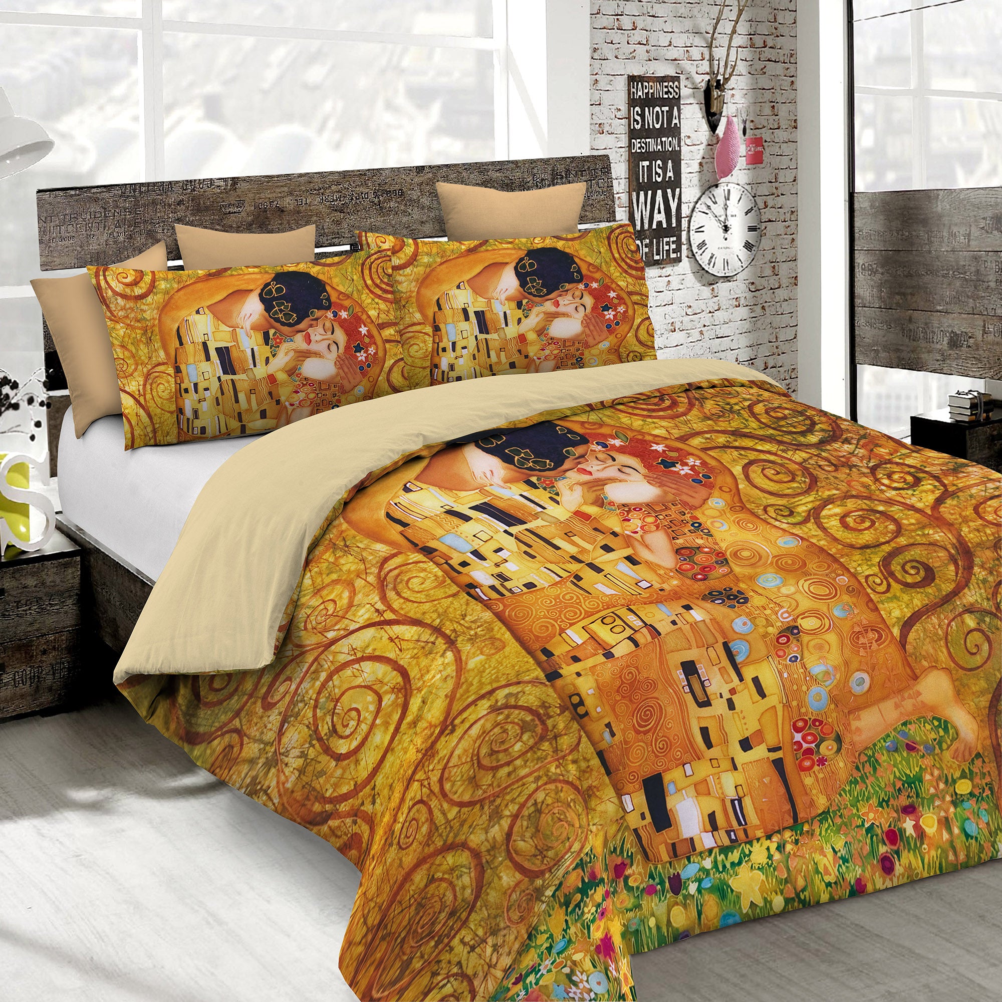 Doppelbettbezug-Set „Der Kuss“ von KLIMT