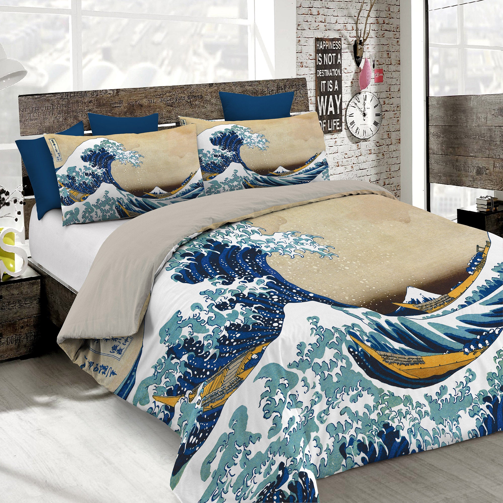 Doppelbettbezug-Set „Die große Welle vor Kanagawa“ Hokusai