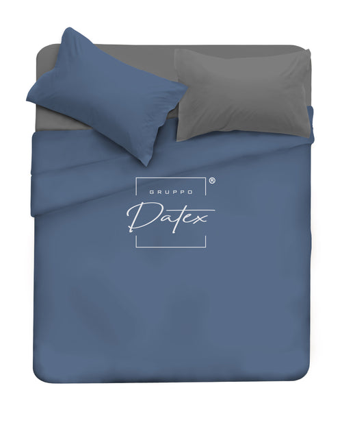 Completo Lenzuola BiColor  avio/fumo - Spugna e Cotone