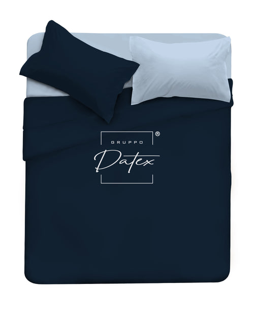 Completo Lenzuola BiColor  blu/azzurro - Spugna e Cotone