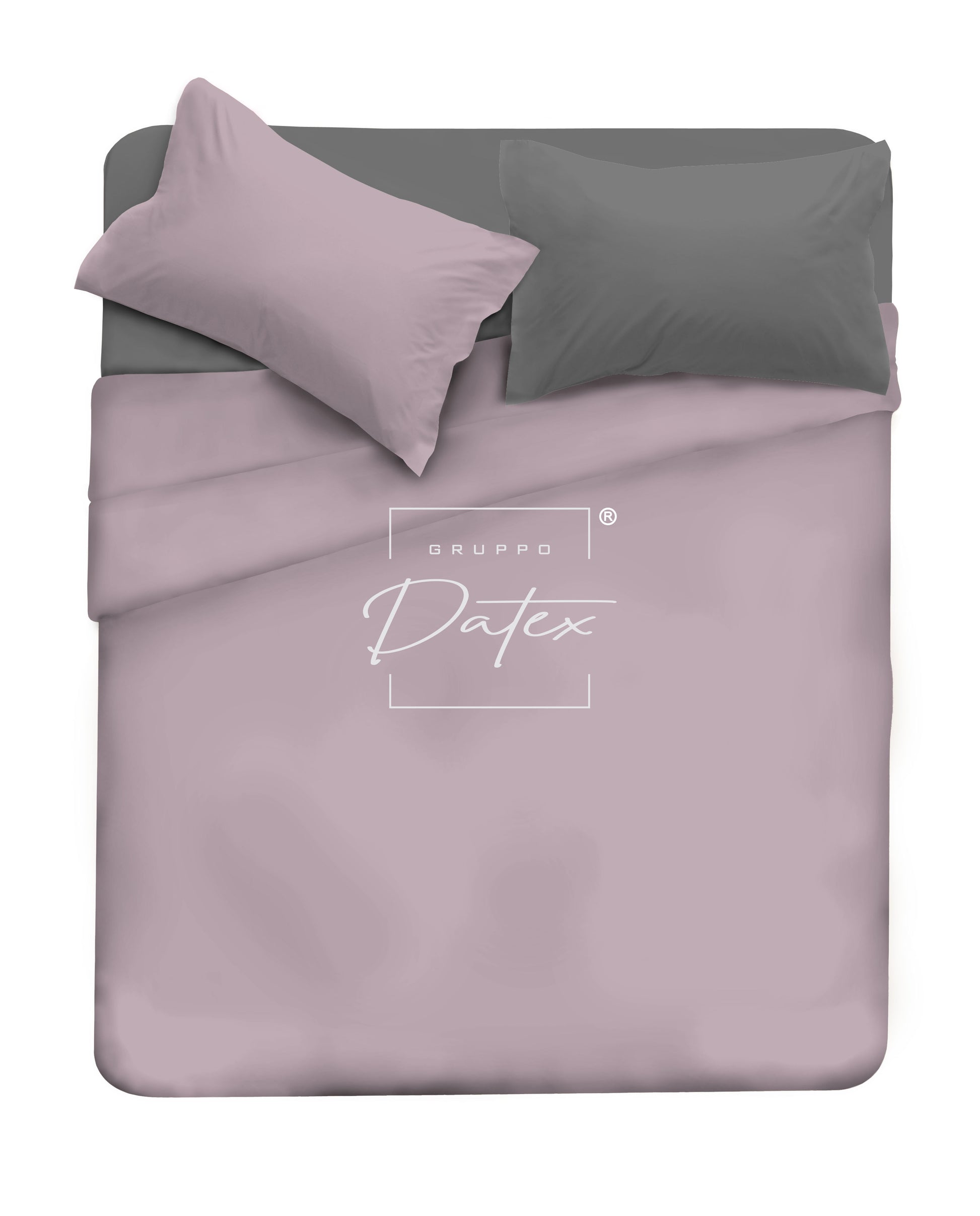 Duvet Pink/Smoke Bicolor Sheet Set