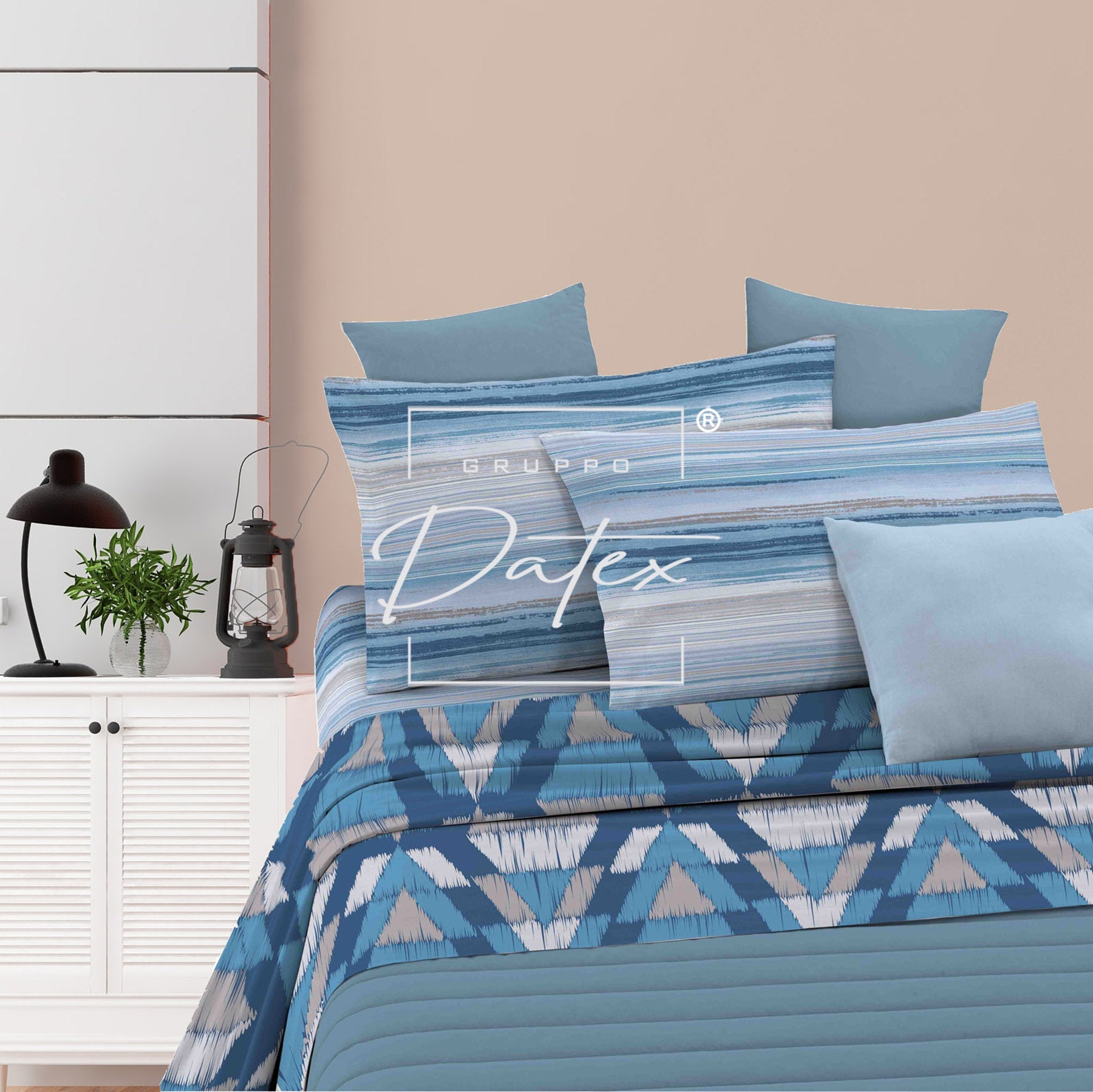 Belek Blaues Bettset