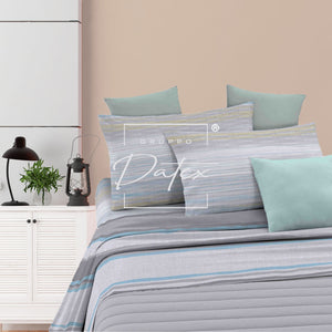 Damour light blue bed set