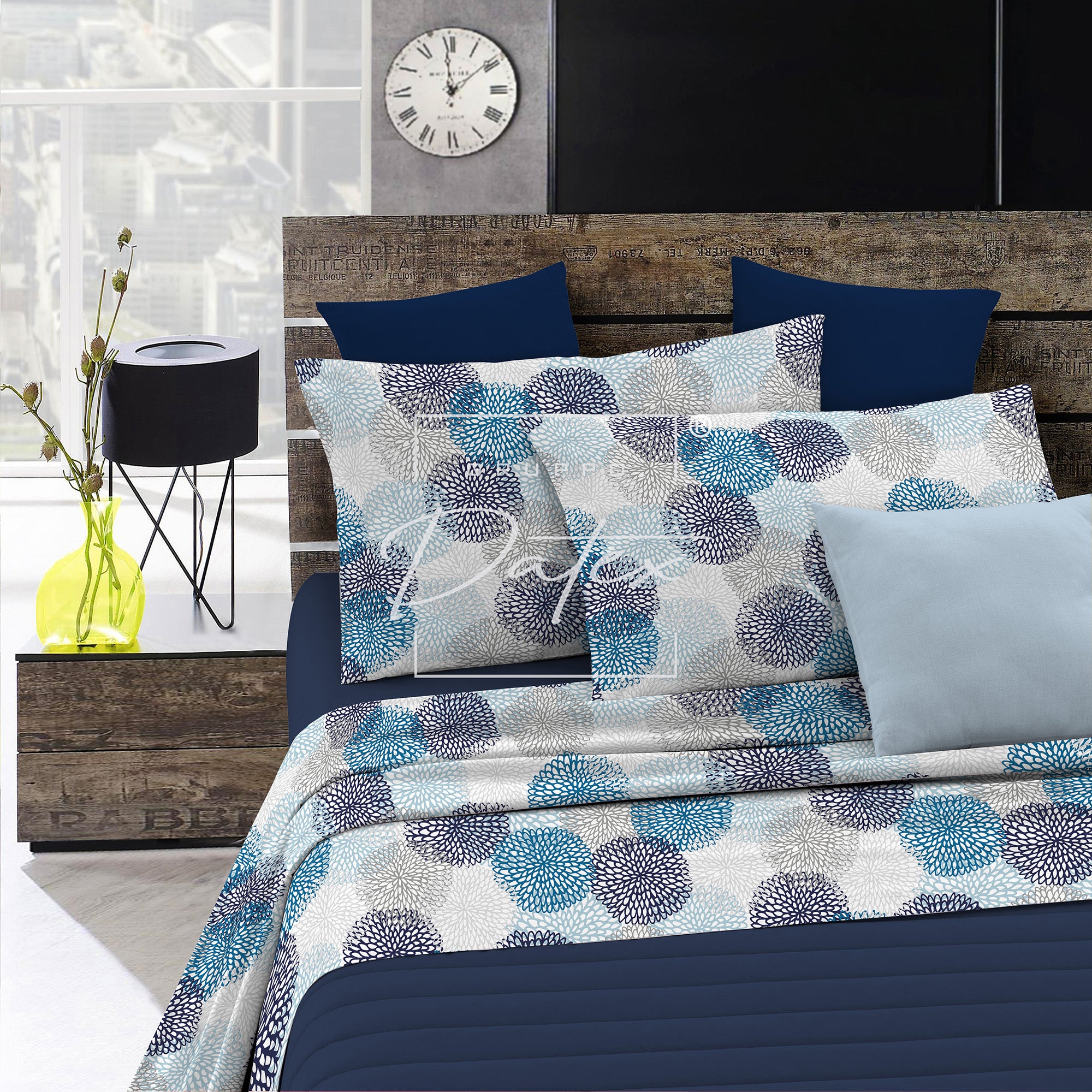 Soffioni Blue bed set