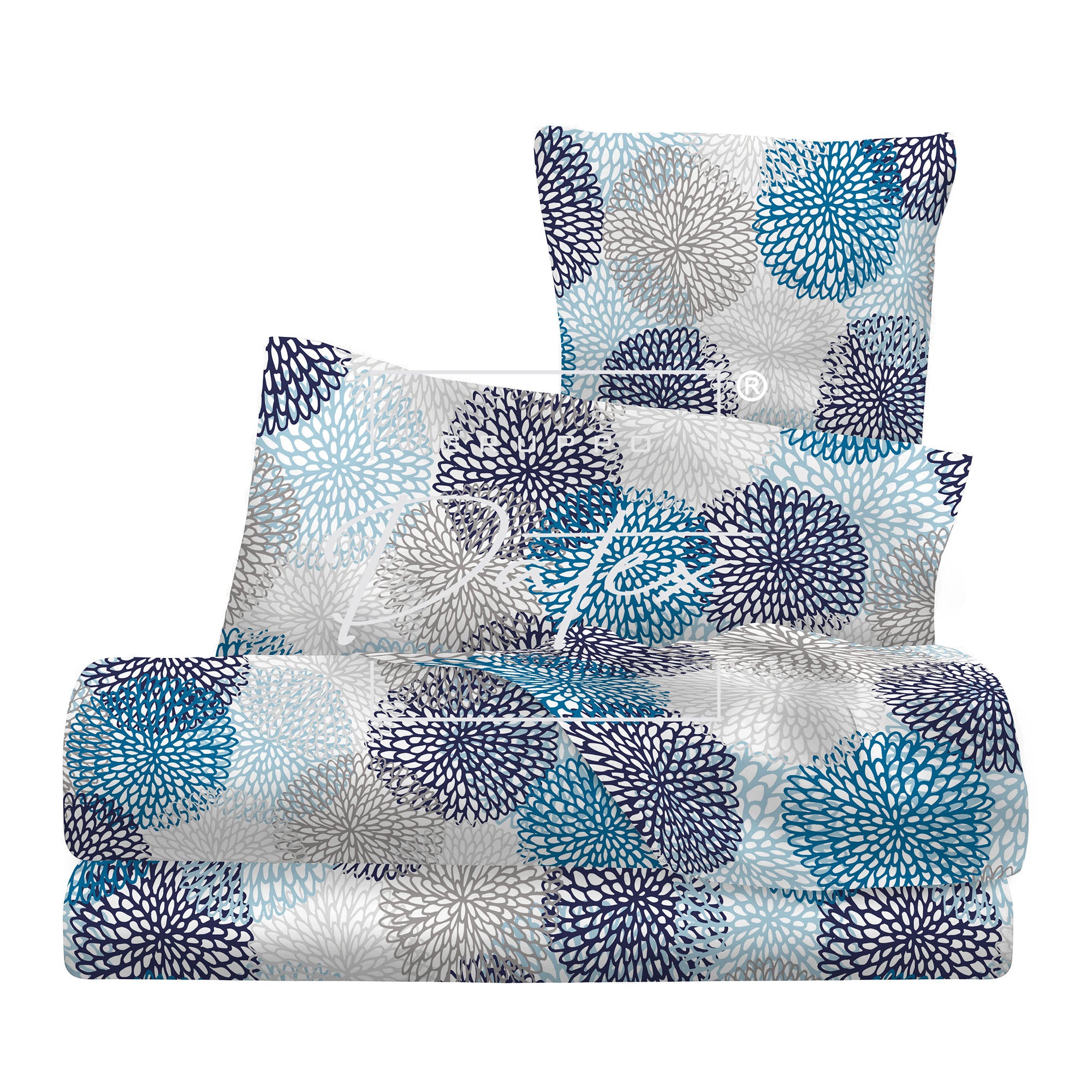 Soffioni Blue bed set