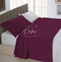 Load image into Gallery viewer, Bicolor Plum/Light Gray Sheet Set

