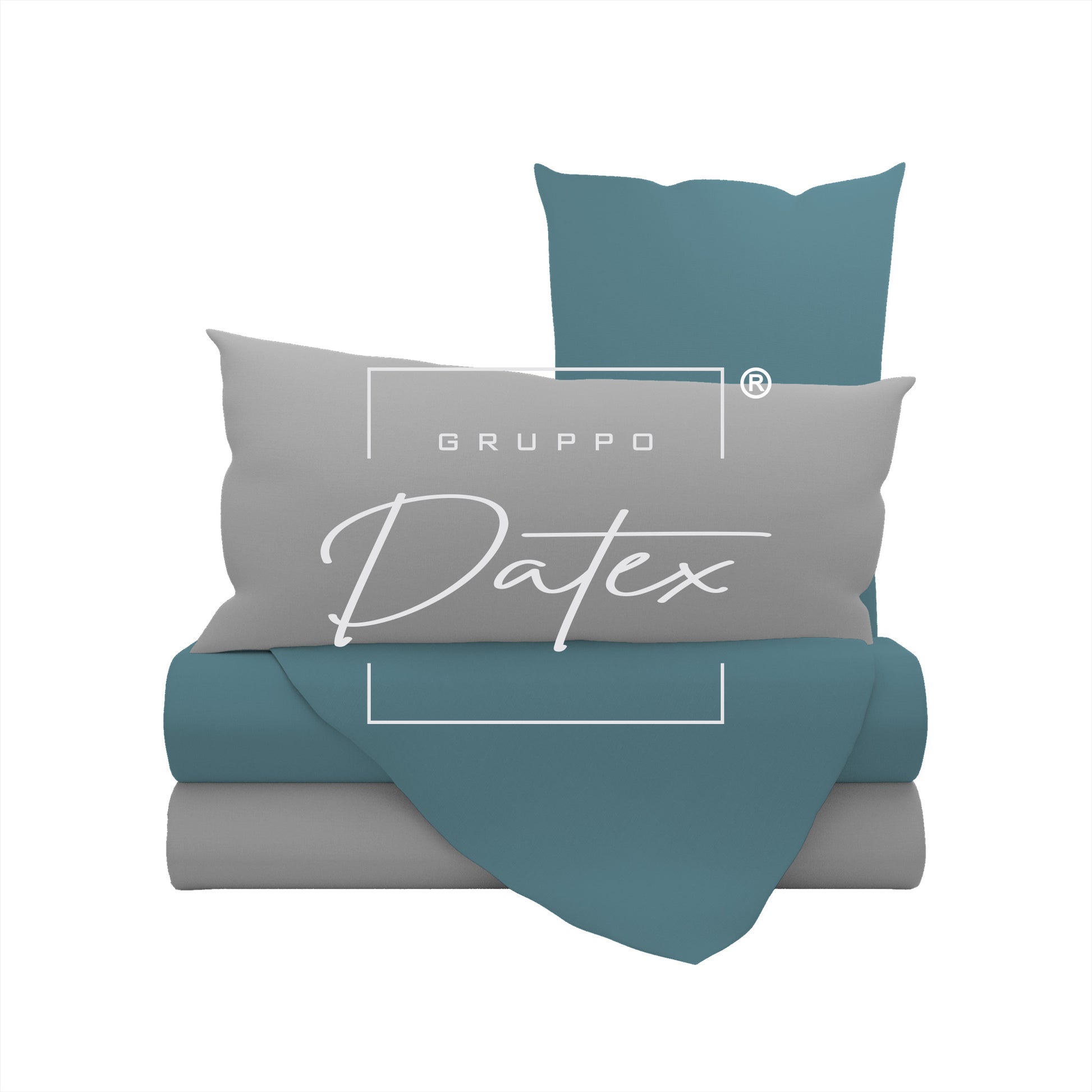 Bi-Color Teal/Light Gray Sheet Set