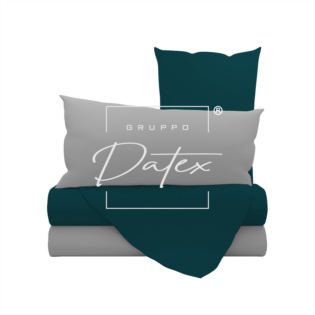 Bi-Color Petrol Green/Grey Sheet Set