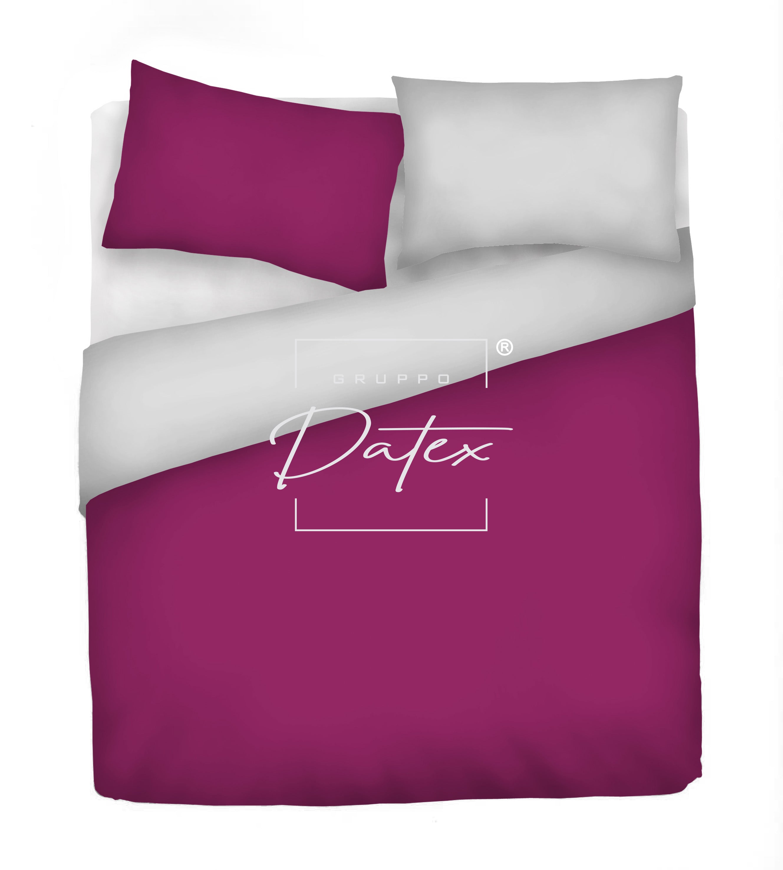 Parure Copripiumino FUCSIA/GRIGIO - Spugna e Cotone
