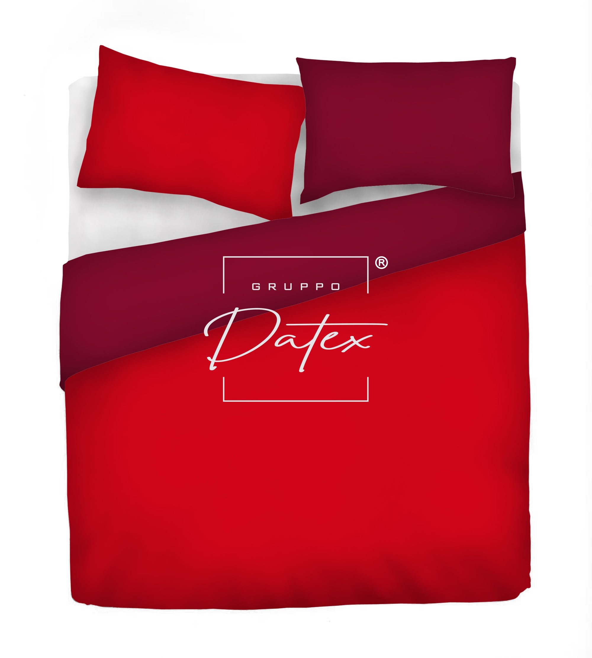 Parure Copripiumino ROSSO/BORDEAUX - Spugna e Cotone