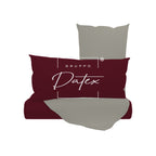 Parure Copripiumino BORDEAUX/PANNA - Spugna e Cotone