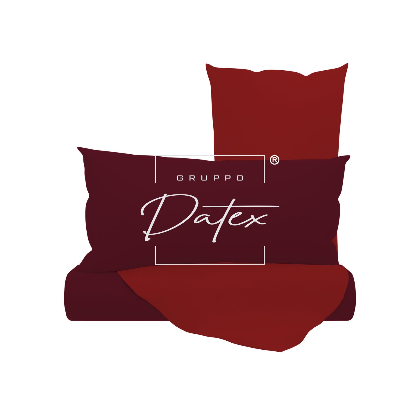 Parure Copripiumino ROSSO/BORDEAUX - Spugna e Cotone