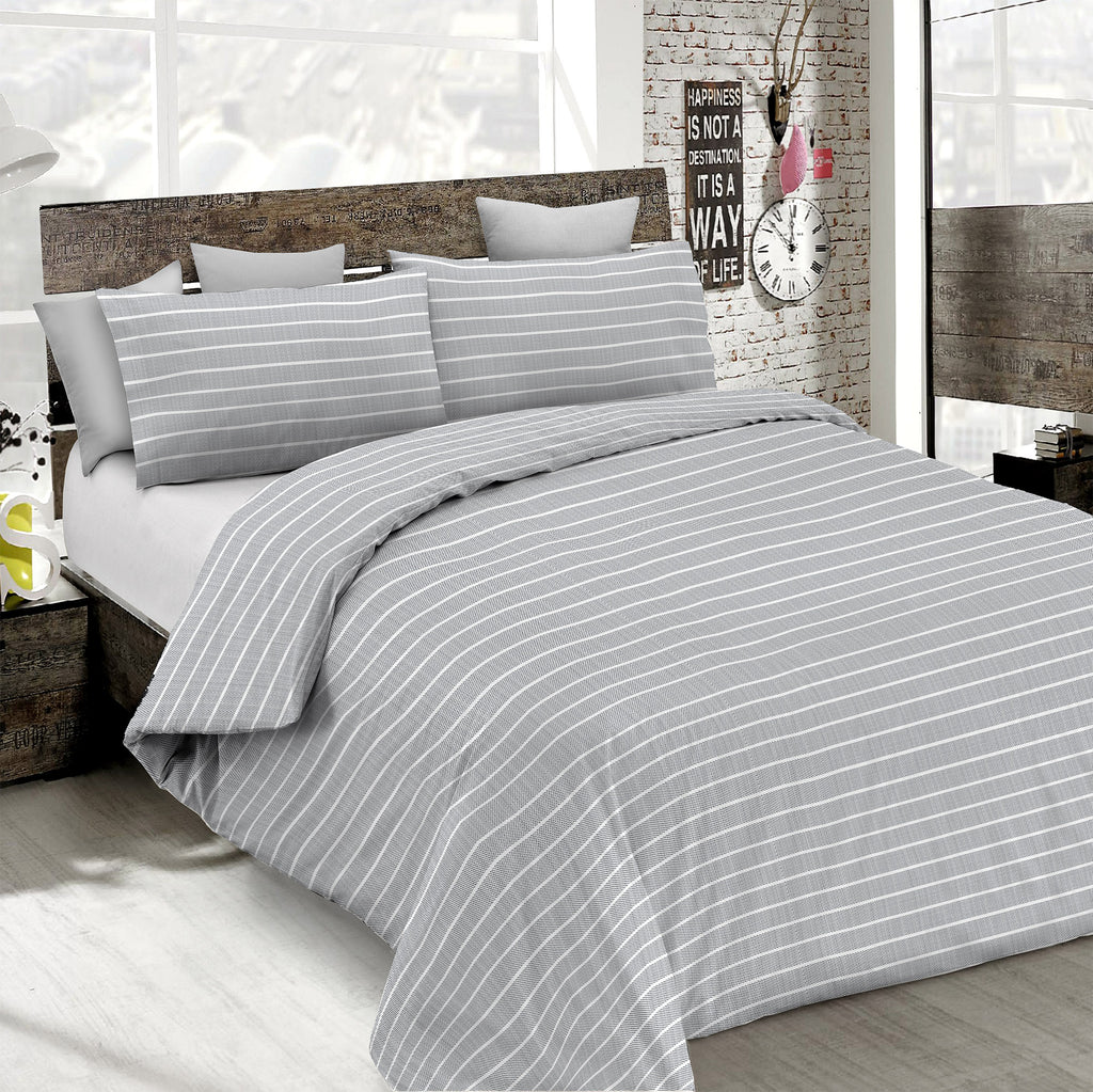 Division Gray Duvet Cover Set