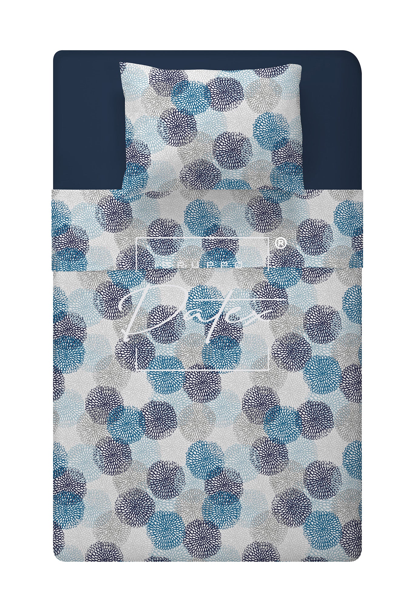 Soffioni Blue bed set