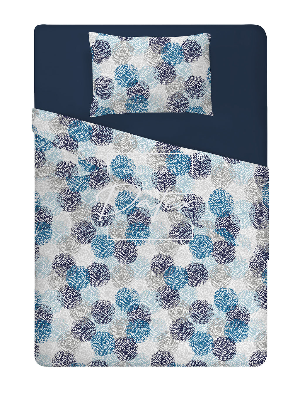 Blaues Soffioni-Bettset