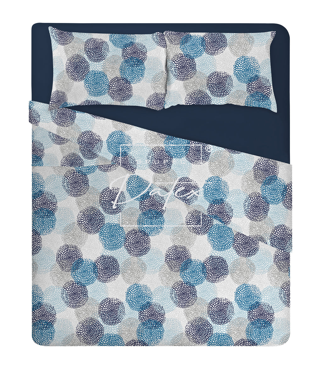 Blaues Soffioni-Bettset