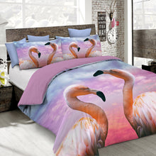 Laden Sie das Bild in den Galerie-Viewer, Parure Copripiumino Flamingo
