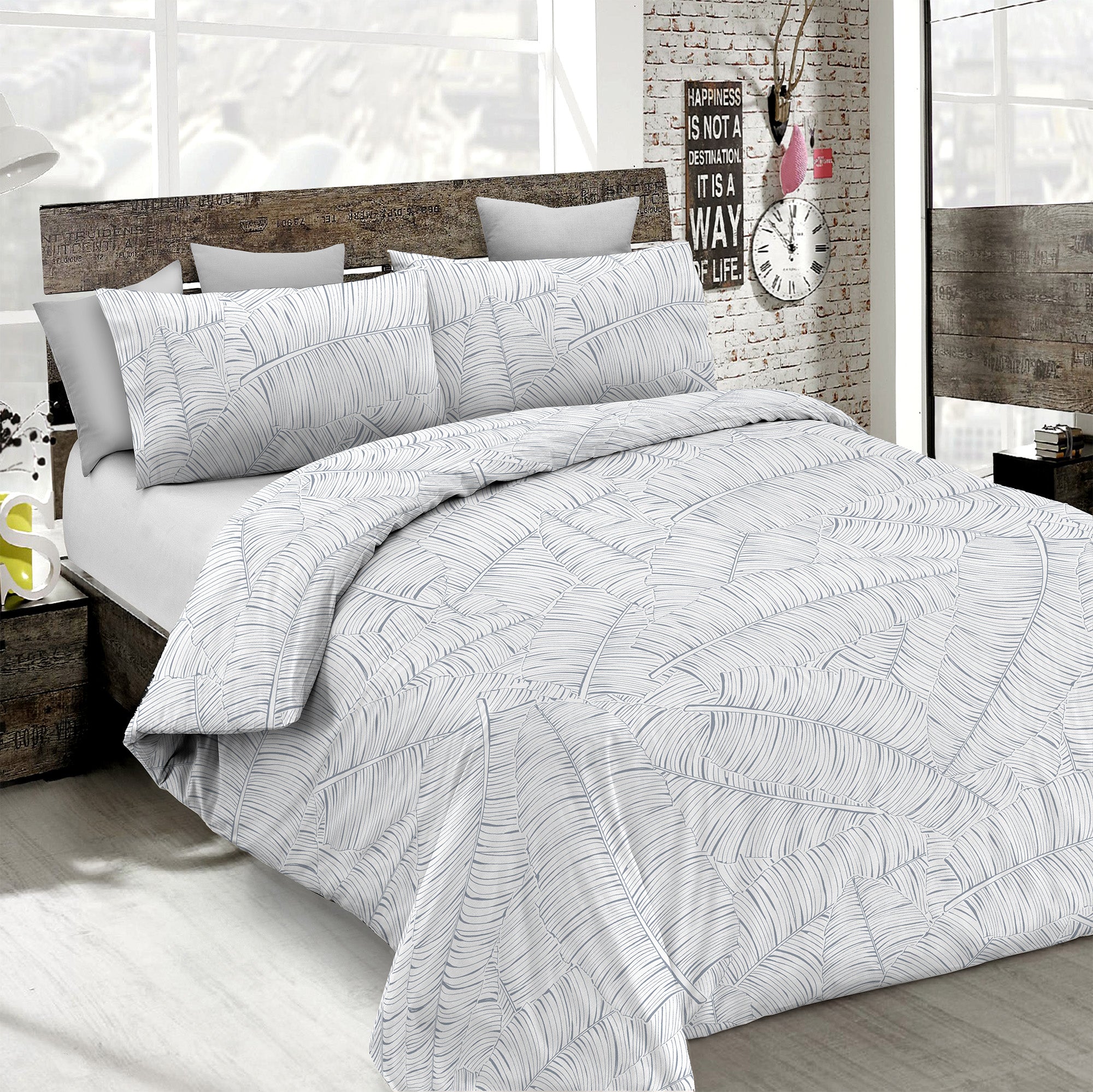 Parure Copripiumino Monkeys Grigio
