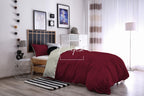 Parure Copripiumino BORDEAUX/PANNA - Spugna e Cotone