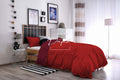 Parure Copripiumino ROSSO/BORDEAUX - Spugna e Cotone