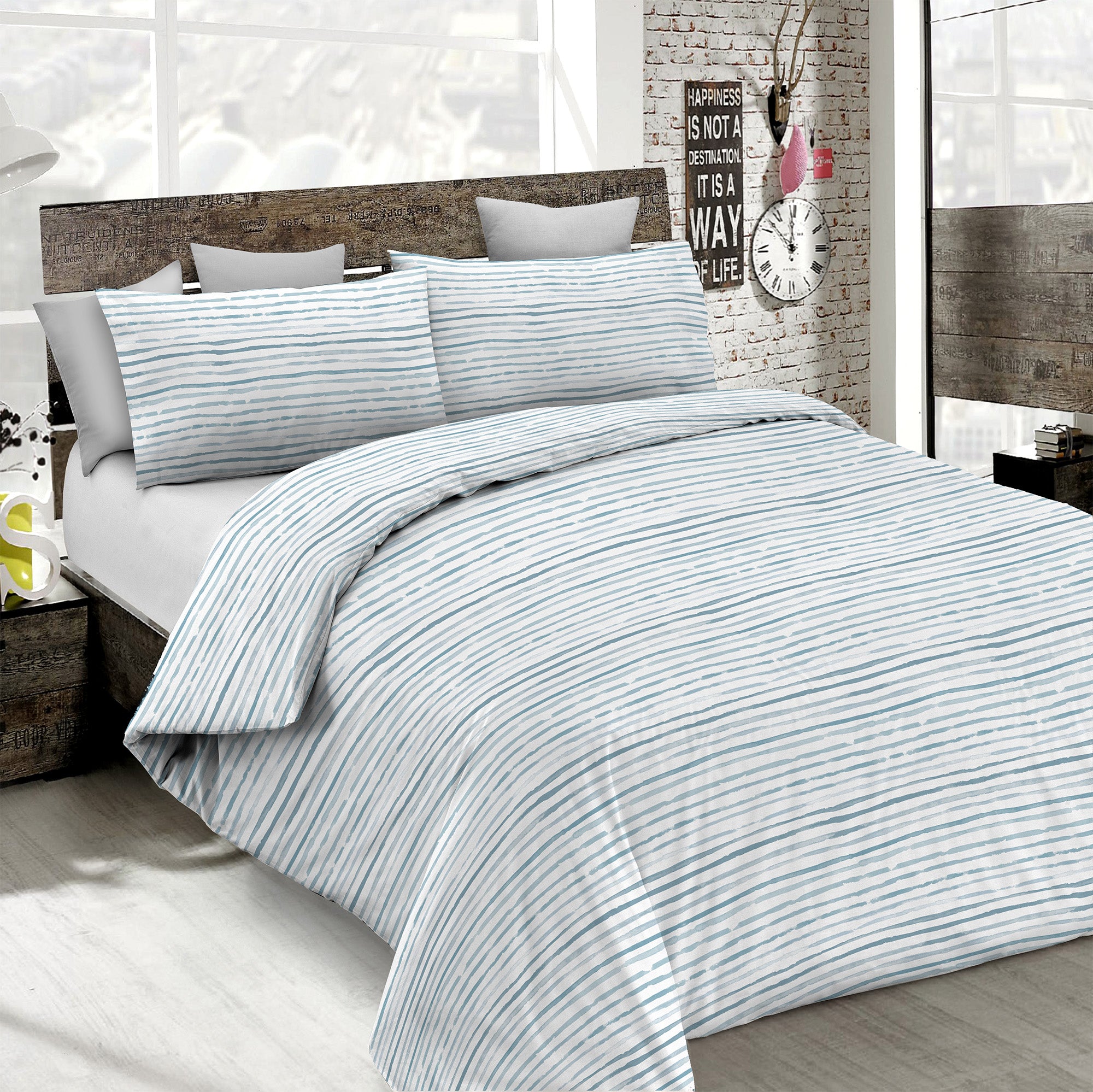 Straits Aqua duvet cover set