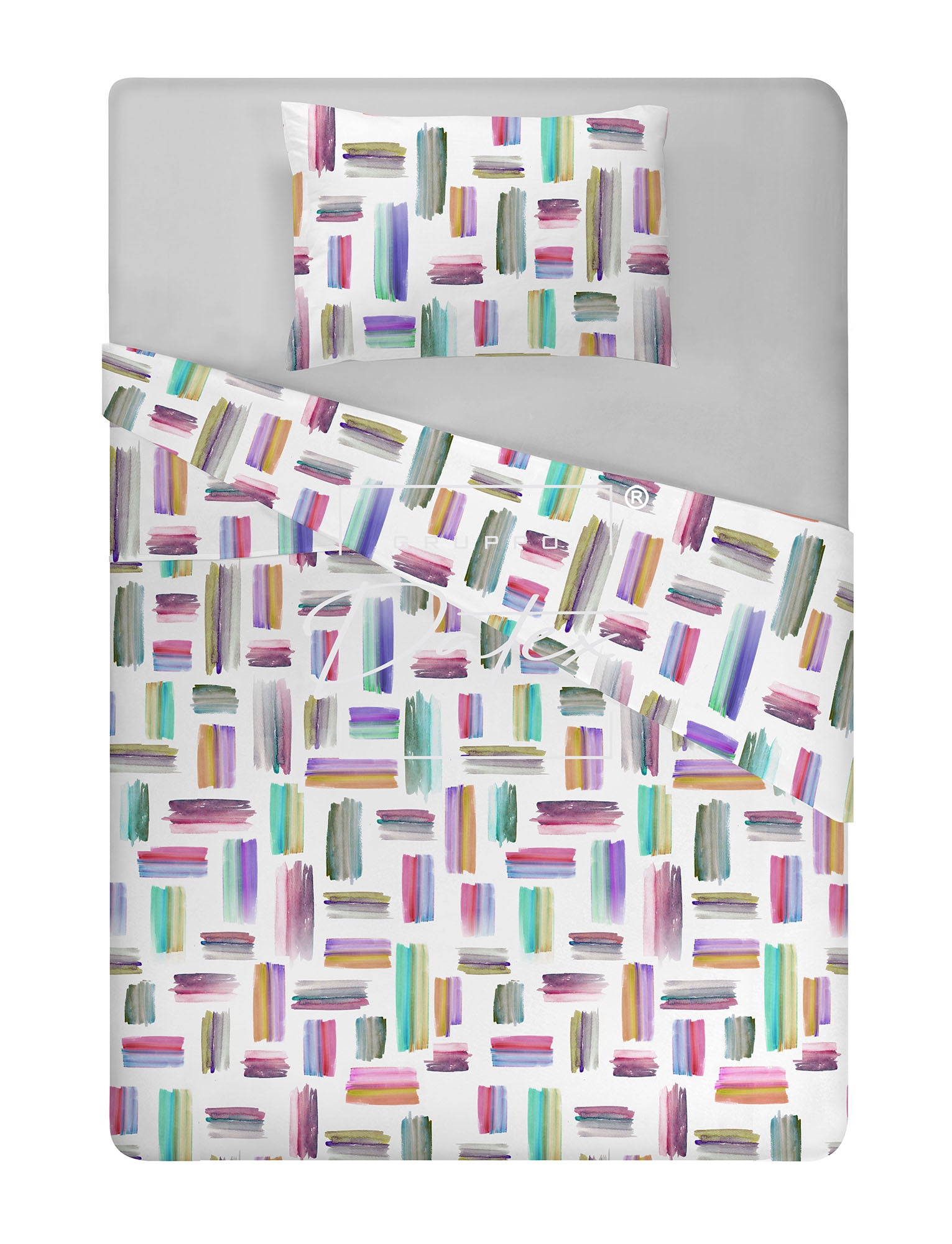 Multicolor bed set